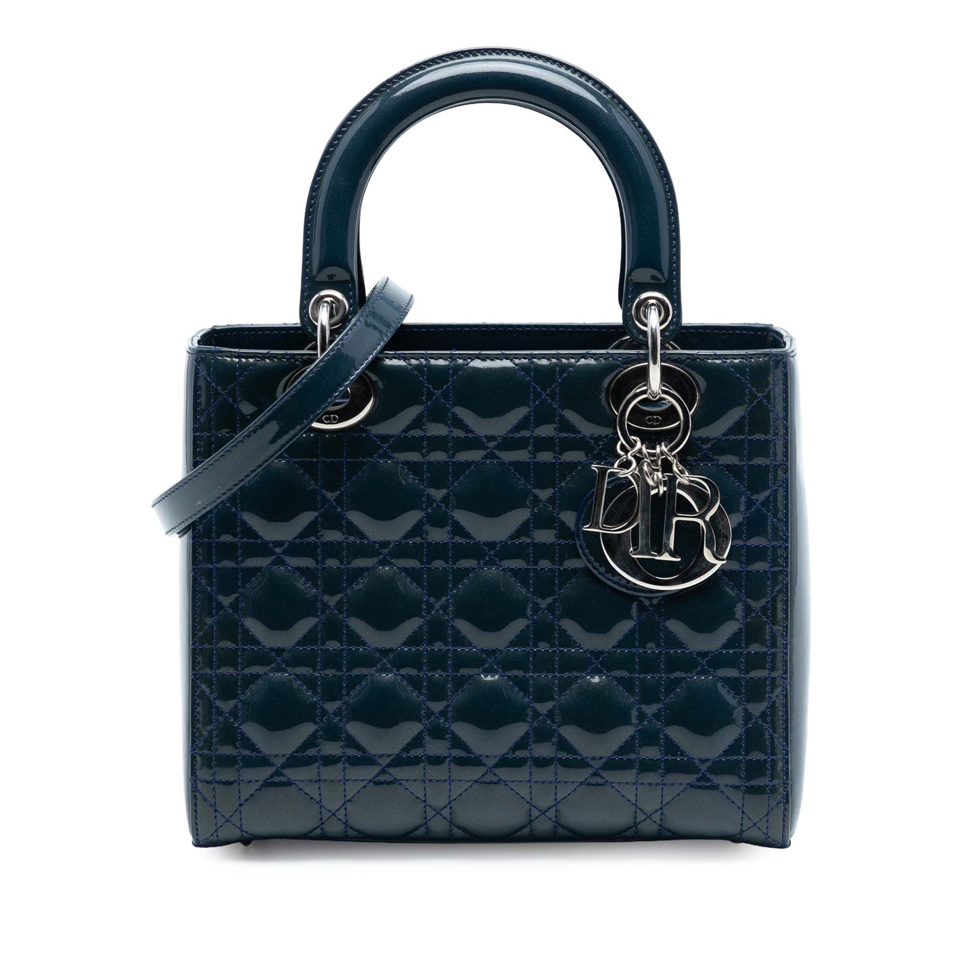 Dior Medium Patent Cannage Lady Dior