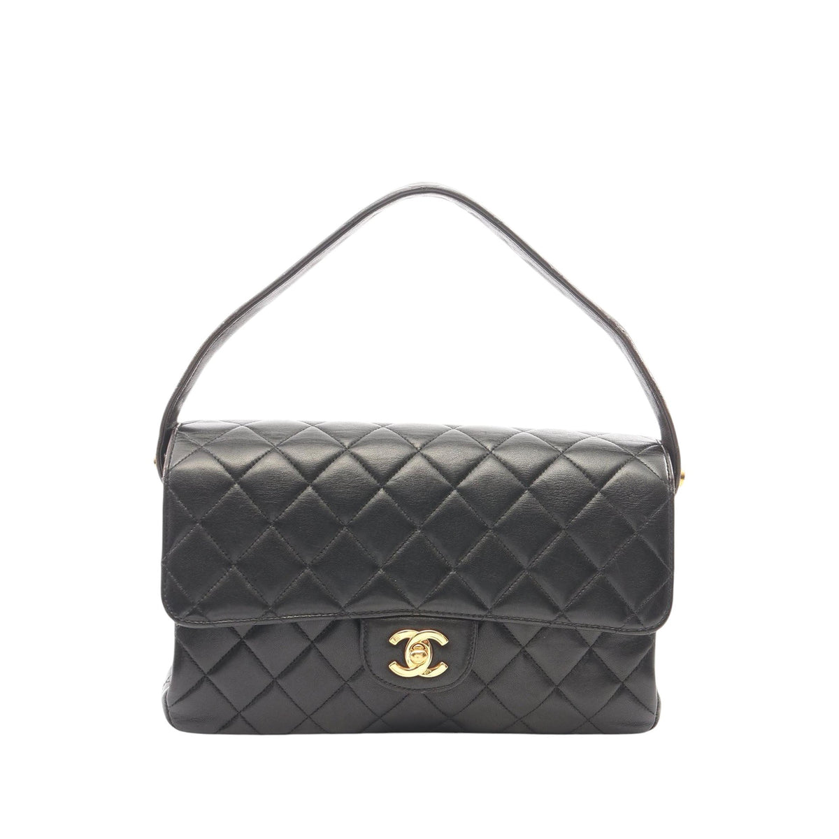 Chanel Quilted Lambskin Double Sided Flap — Black