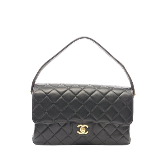 Chanel Quilted Lambskin Double Sided Flap — Black