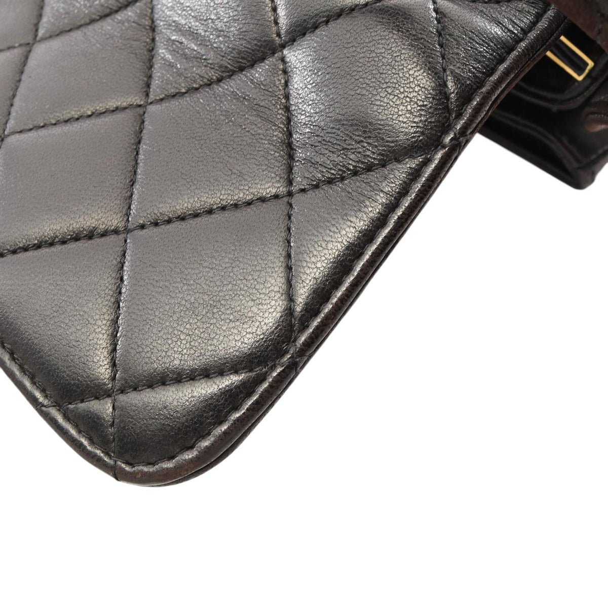Chanel Quilted Lambskin Double Sided Flap — Black