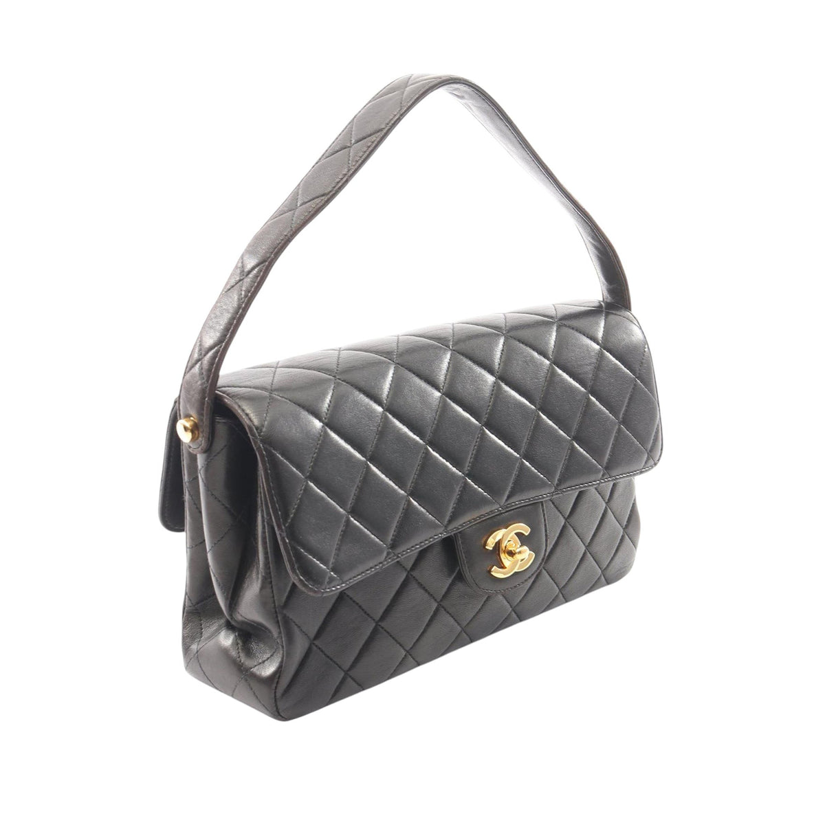 Chanel Quilted Lambskin Double Sided Flap — Black