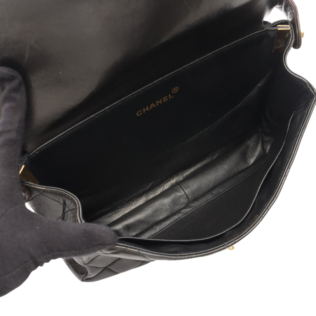 Chanel Quilted Lambskin Double Sided Flap — Black