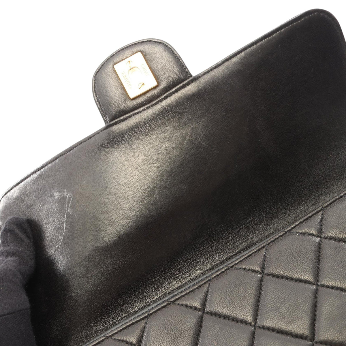 Chanel Quilted Lambskin Double Sided Flap — Black