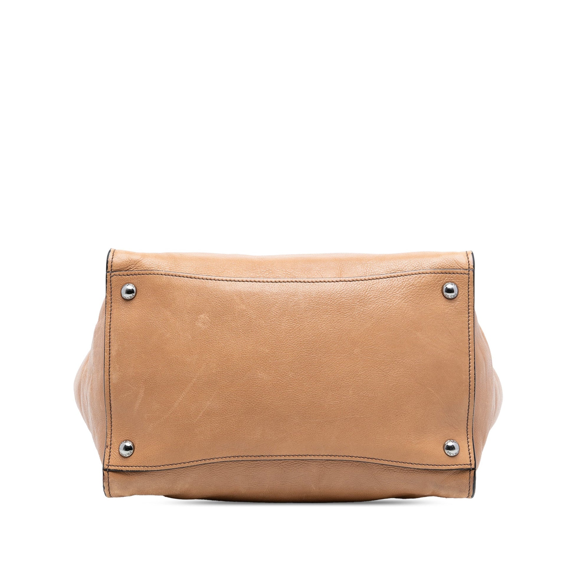 Prada Glace Calf Twin Pocket Double Handle Satchel