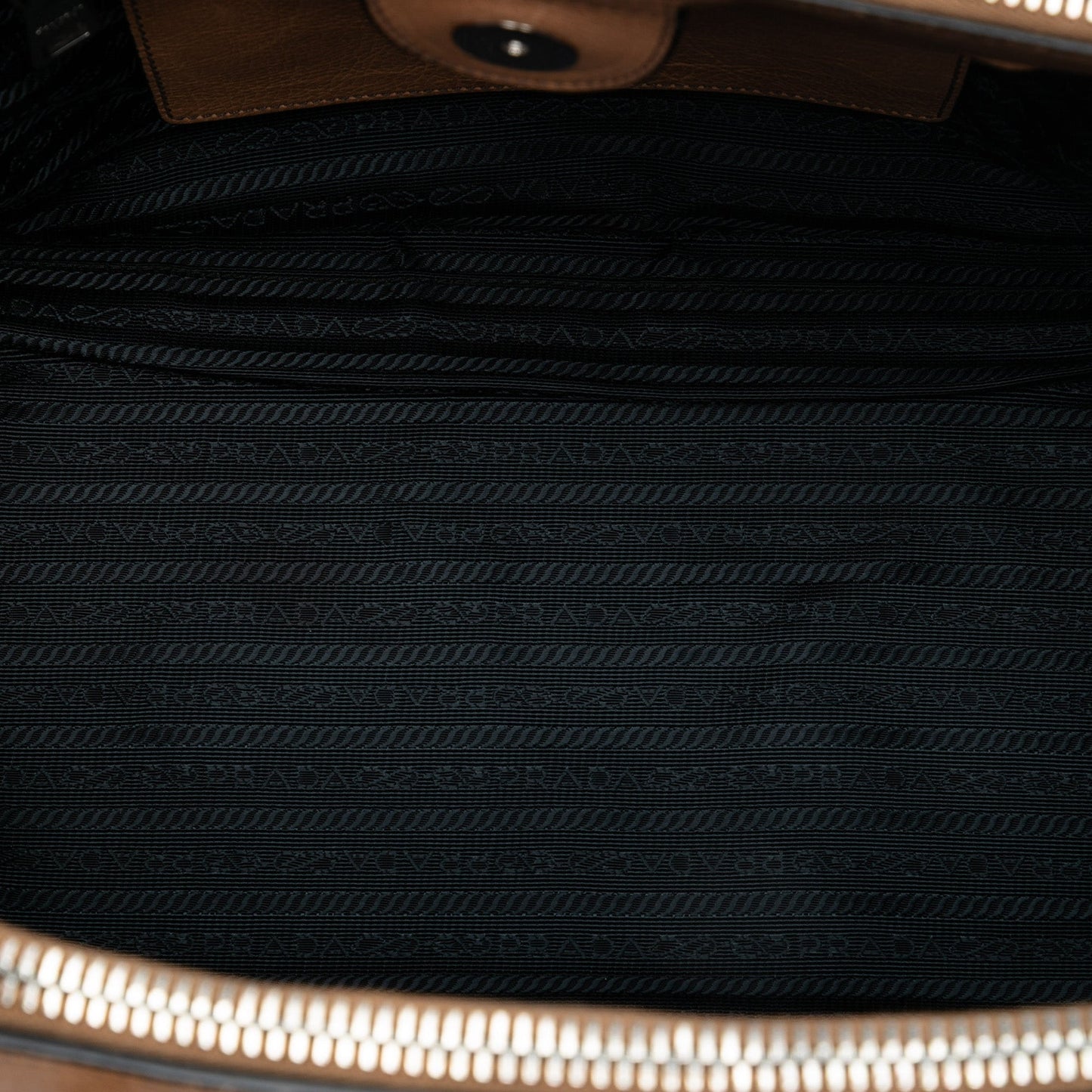 Prada Glace Calf Twin Pocket Double Handle Satchel