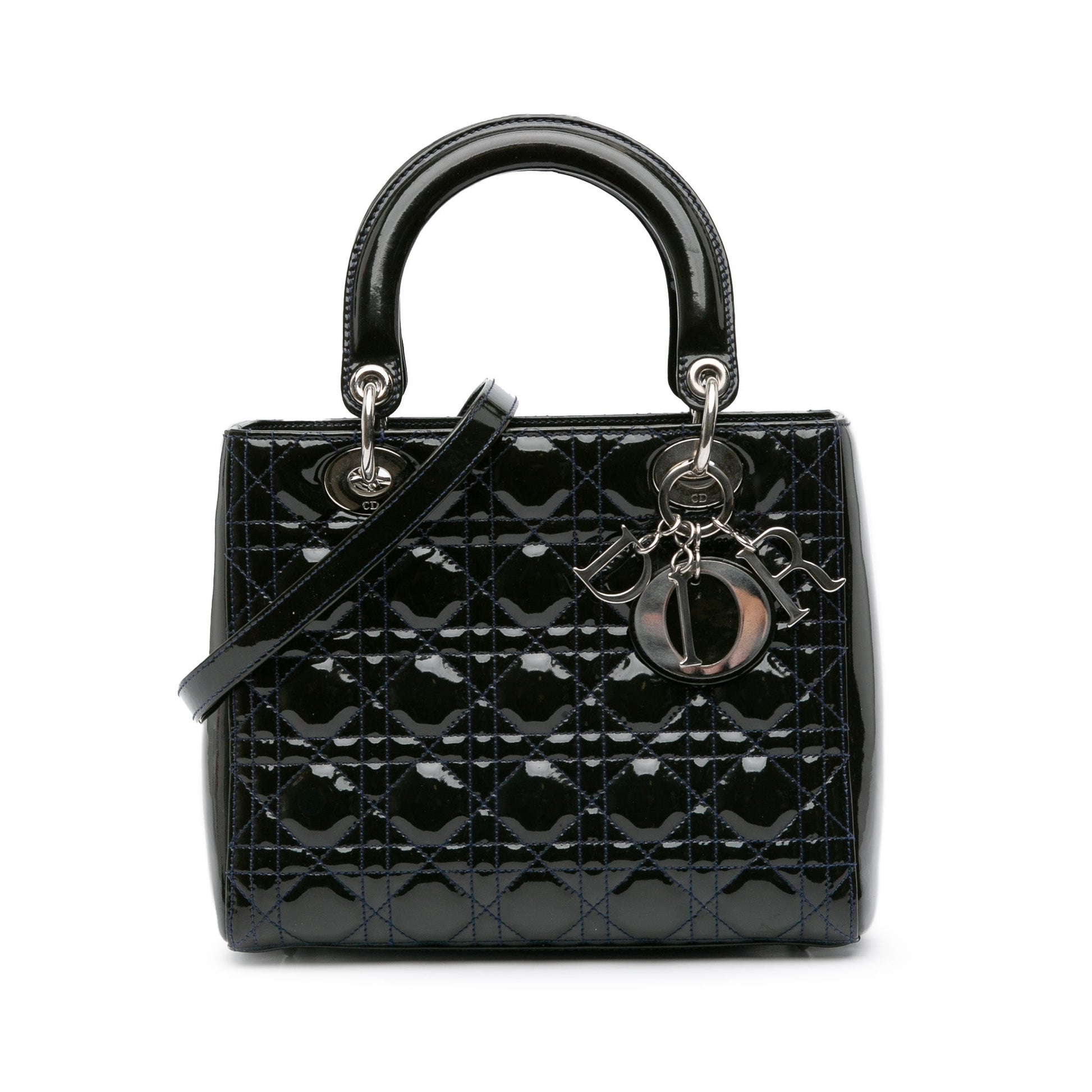 Dior Medium Patent Cannage Lady Dior