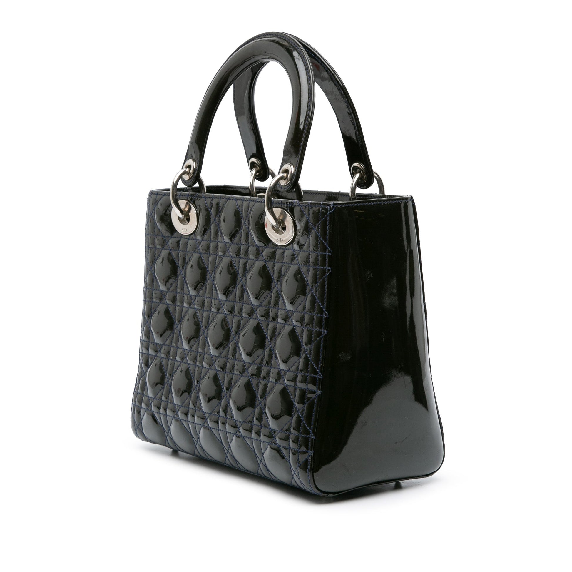 Dior Medium Patent Cannage Lady Dior