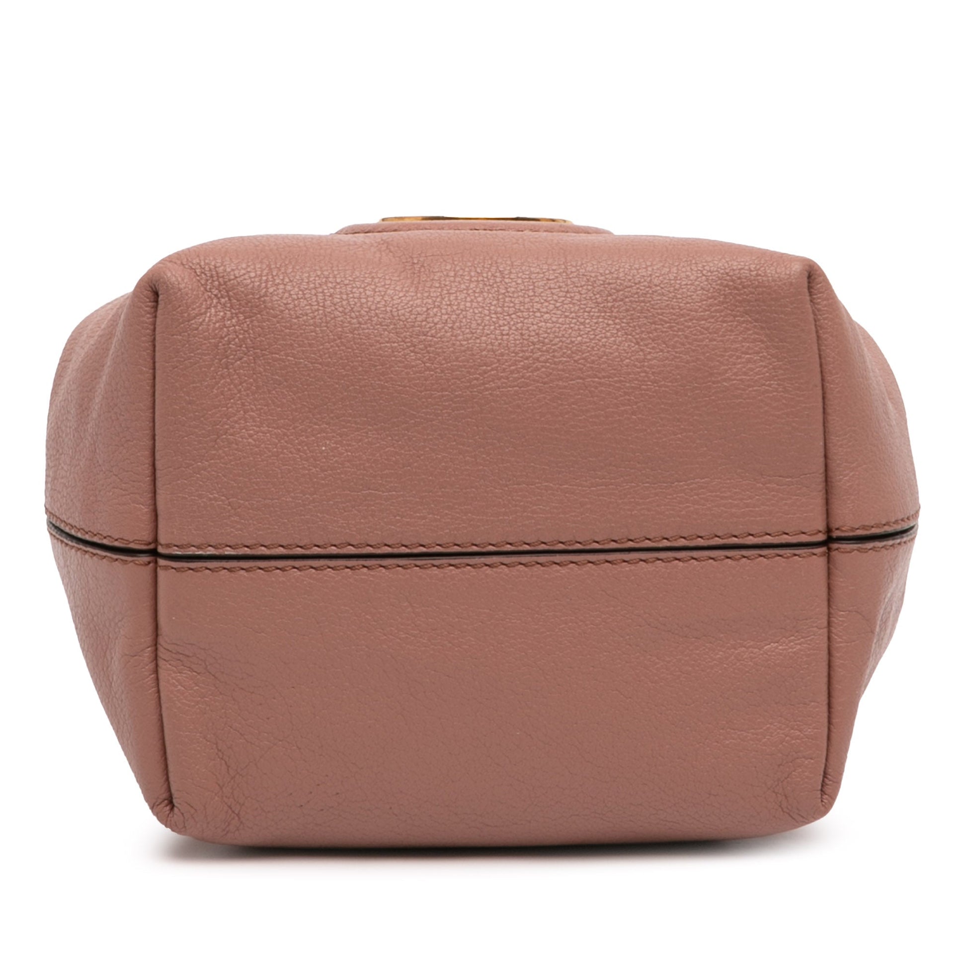 Mini Buffalo Leather Horse Medal Bucket Bag