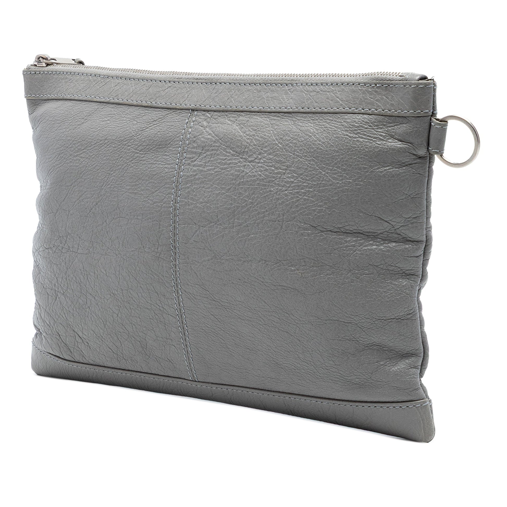 Balenciaga Lambskin Motocross Classic Clip M Clutch