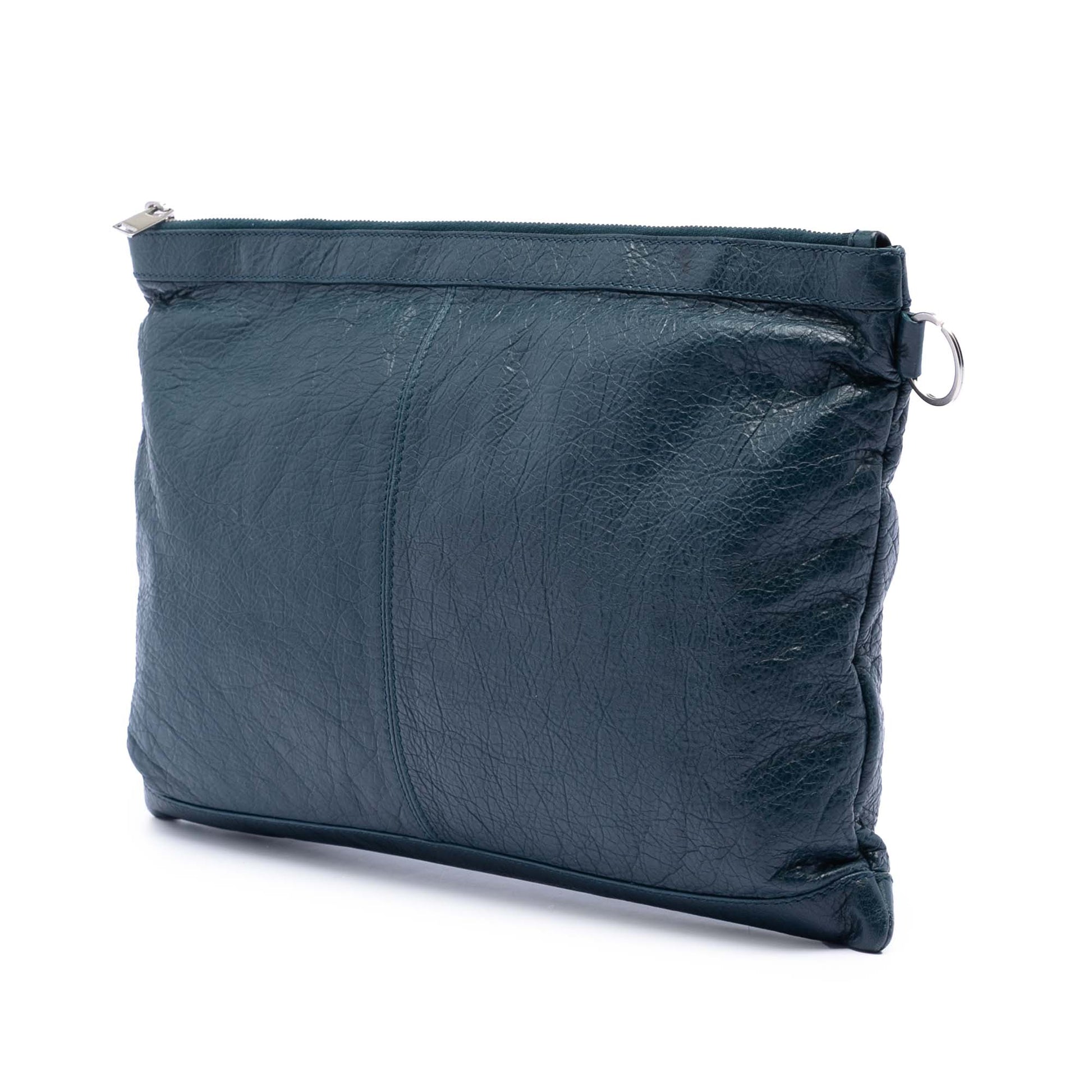 Balenciaga Lambskin Motocross Classic Clip L Clutch