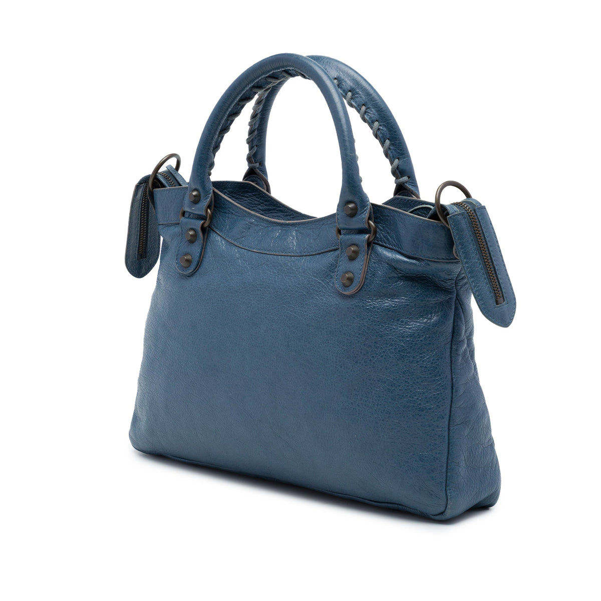 Balenciaga Lambskin Motocross Classic Town Satchel