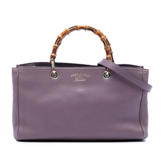 Gucci Medium Calfskin Bamboo Shopper Satchel