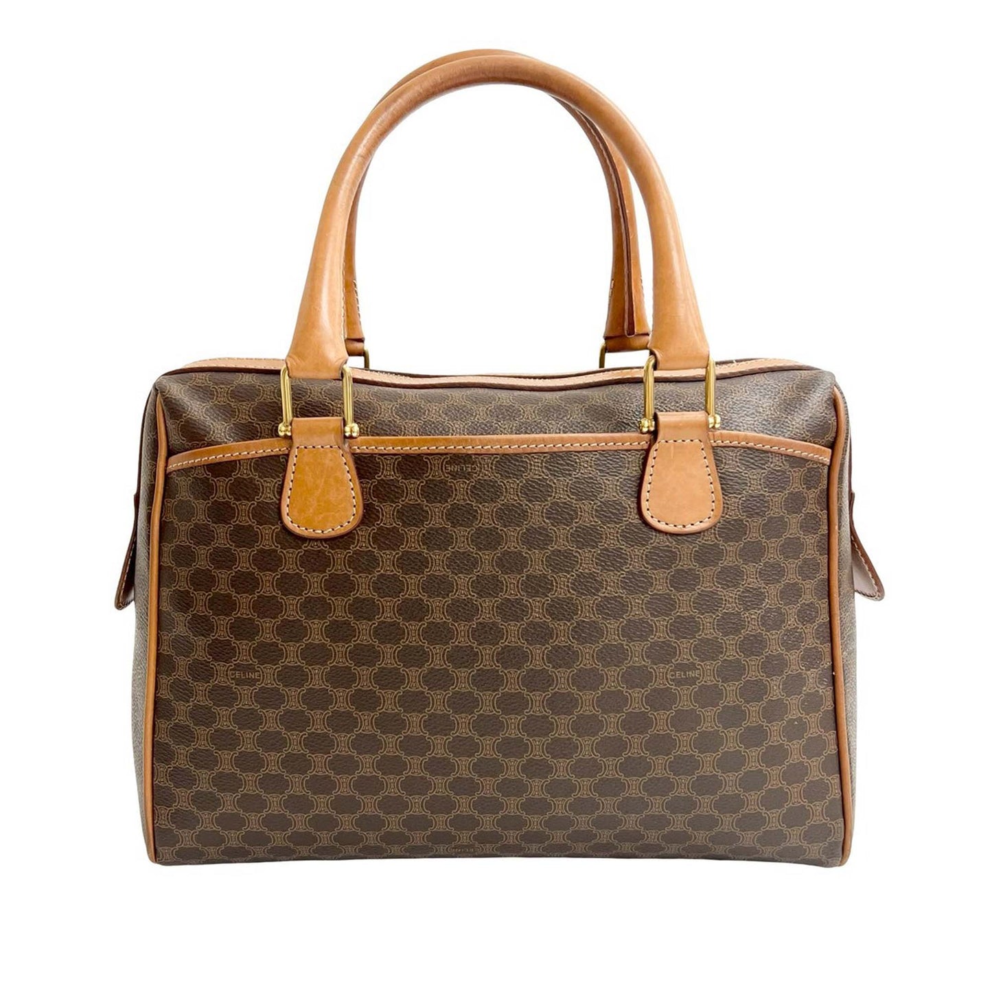 Celine Macadam Coated Canvas Boston Bag