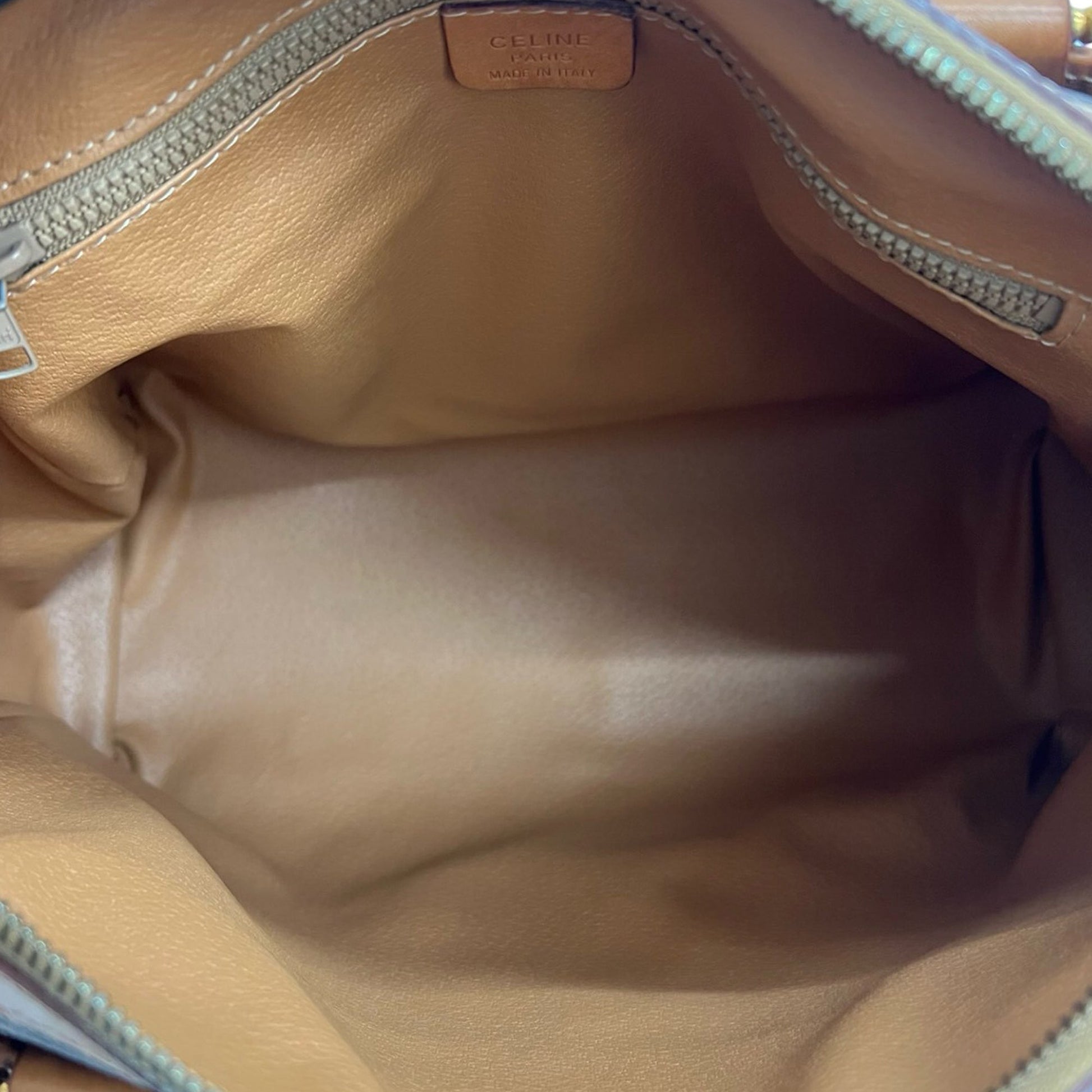 Celine Macadam Coated Canvas Boston Bag