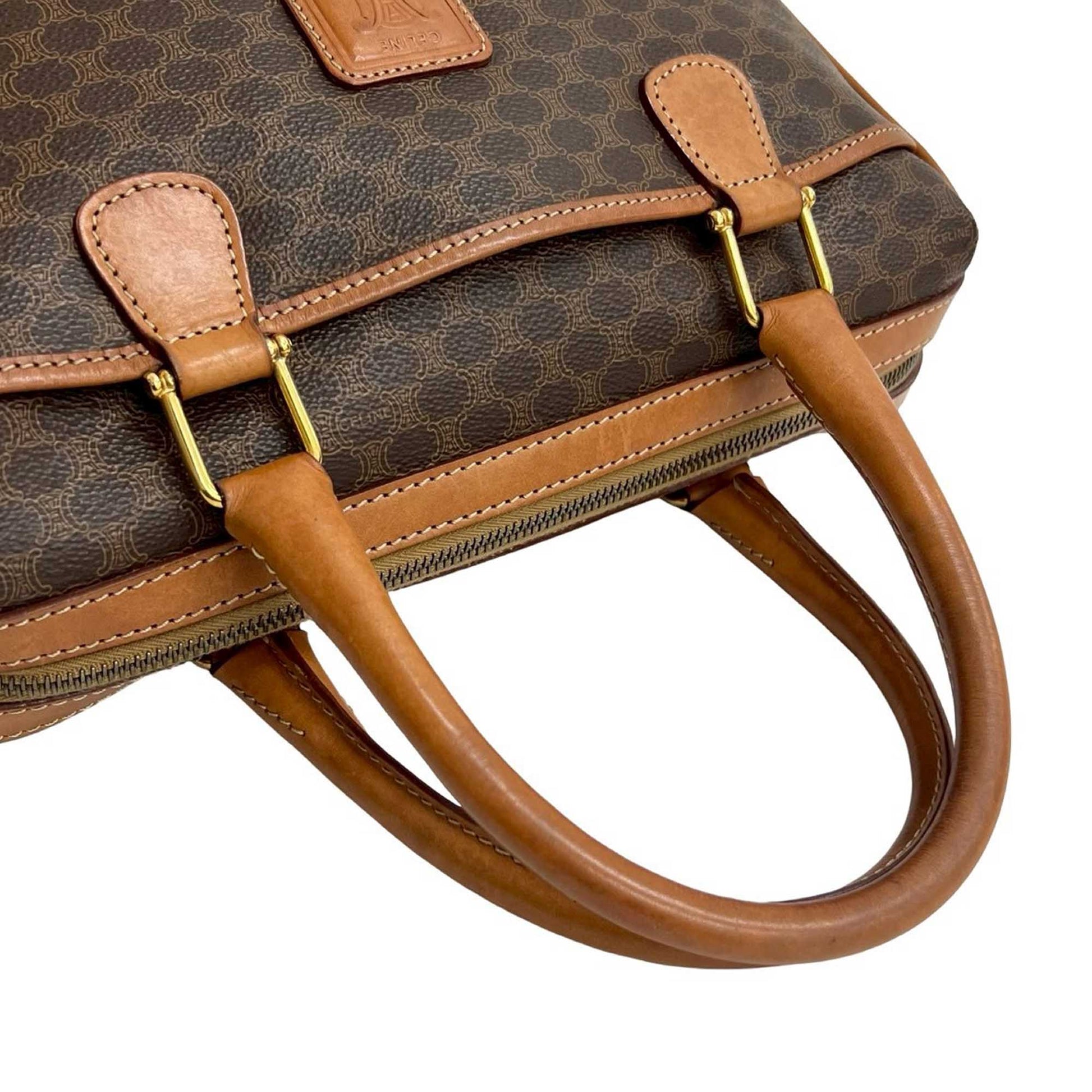 Celine Macadam Coated Canvas Boston Bag