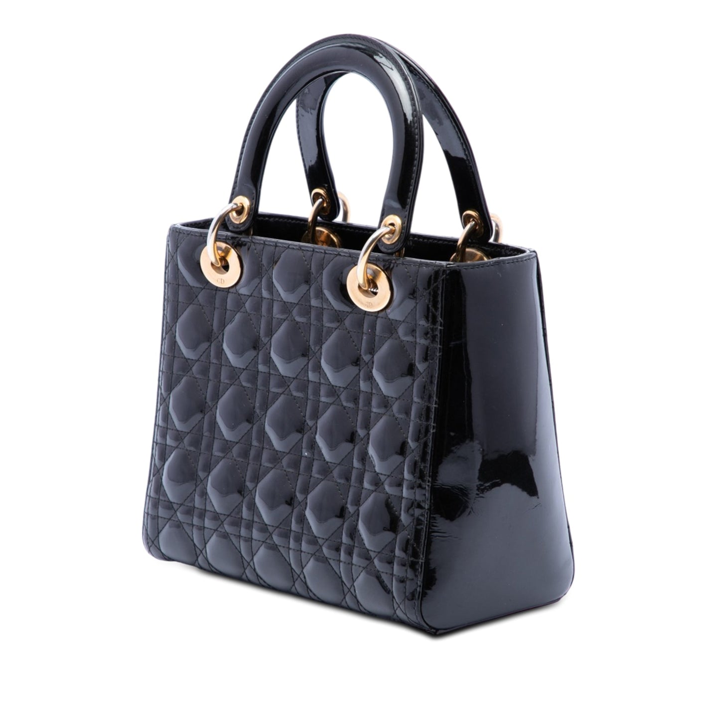 Dior Medium Patent Cannage Lady Dior