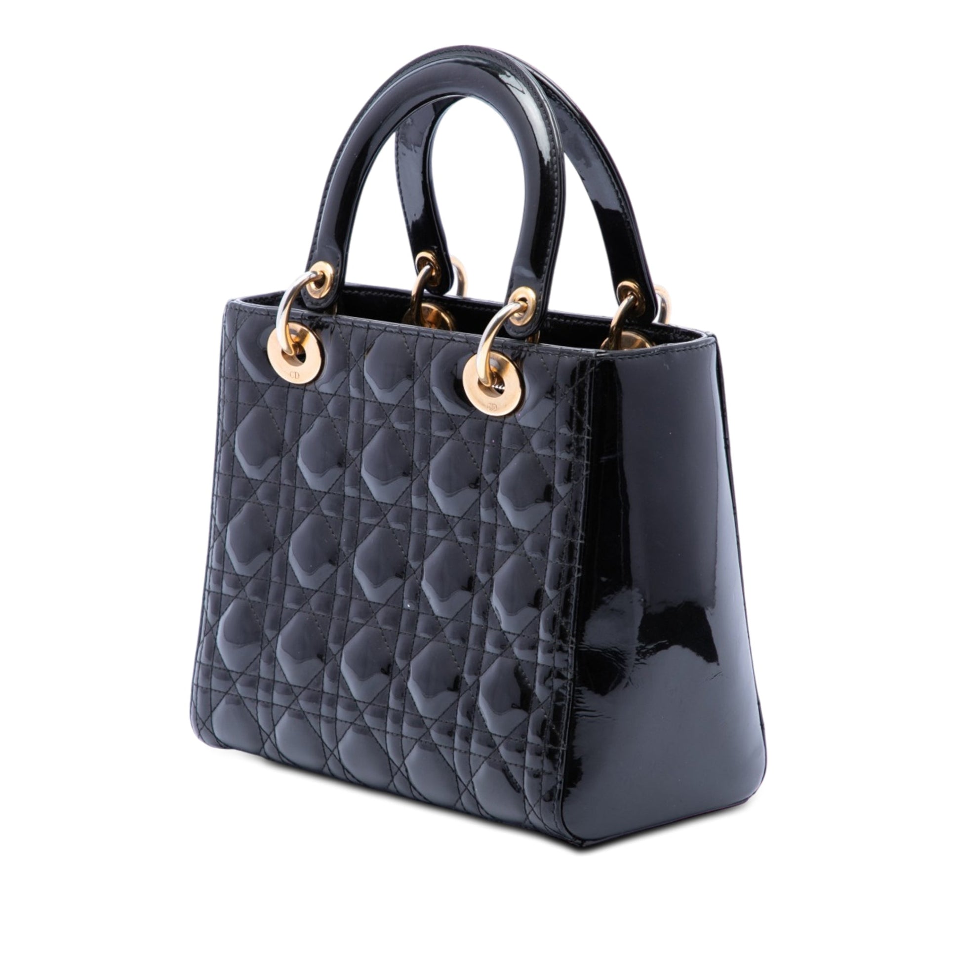 Dior Medium Patent Cannage Lady Dior