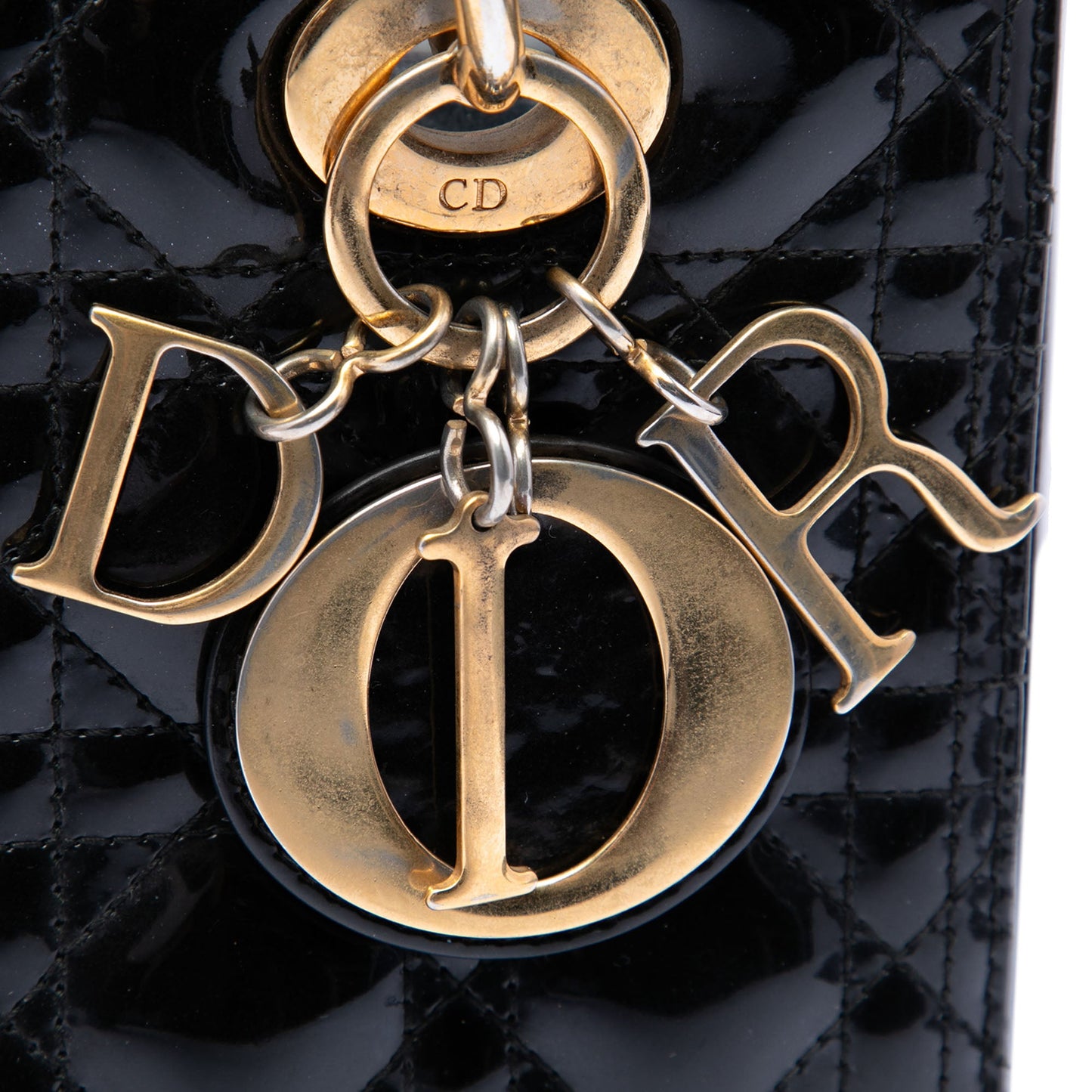 Dior Medium Patent Cannage Lady Dior
