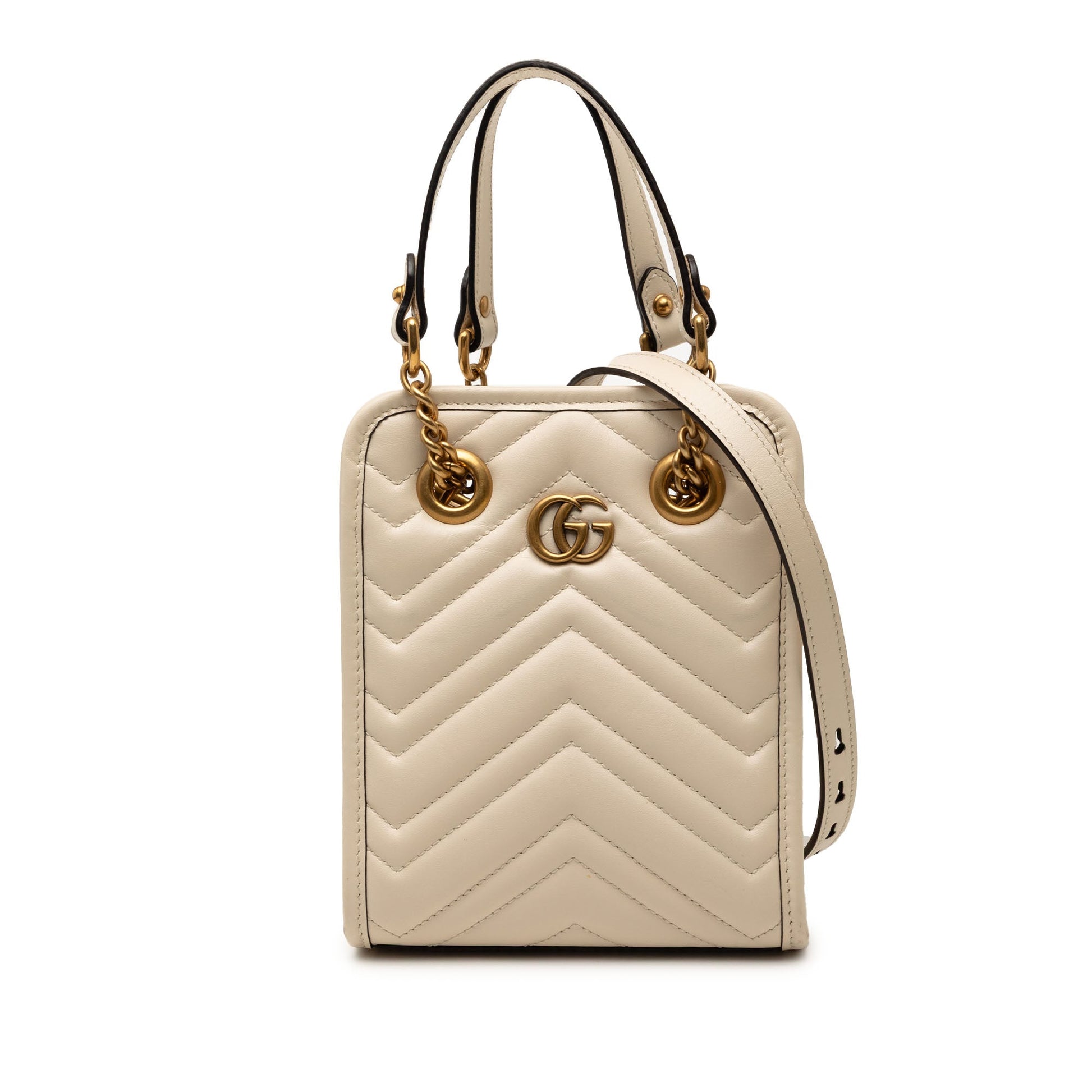 Gucci Mini GG Marmont Matelasse Leather Satchel