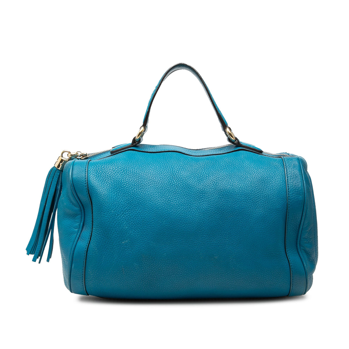 Gucci Medium Pebbled Calfskin Soho Boston Bag