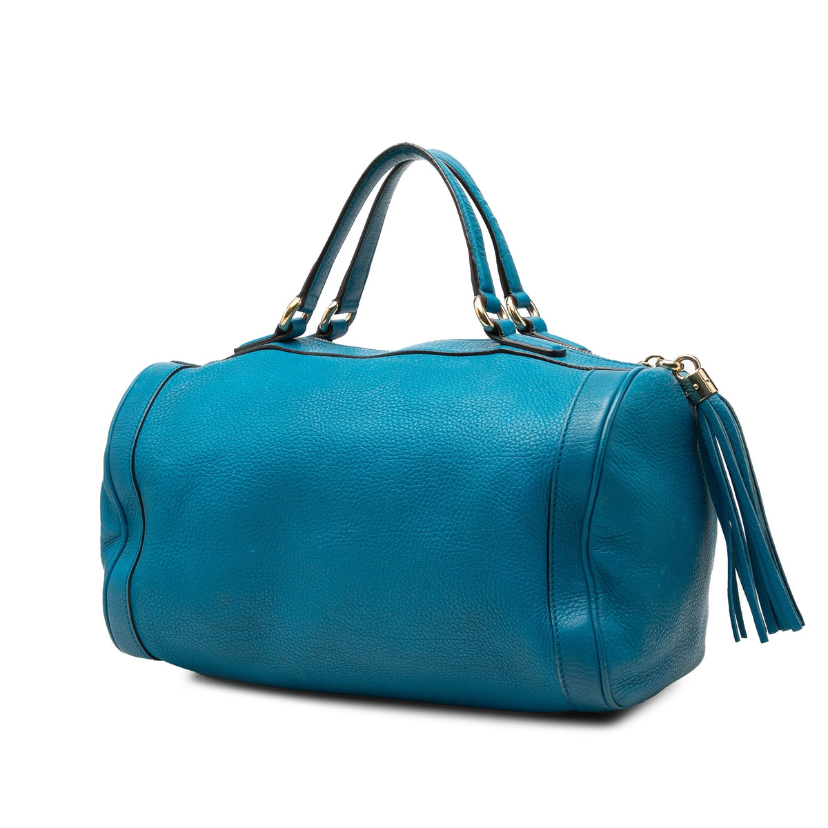 Gucci Medium Pebbled Calfskin Soho Boston Bag