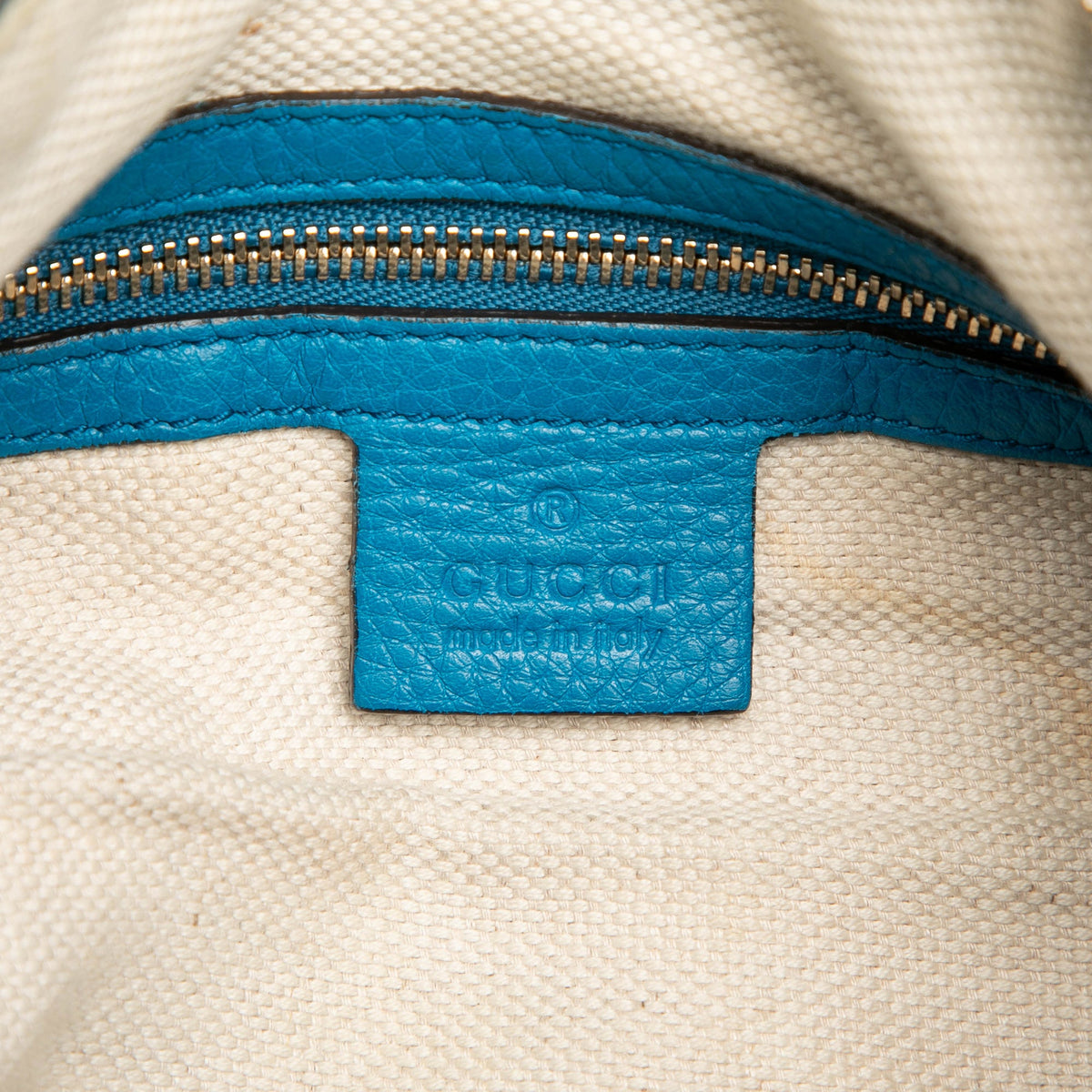 Gucci Medium Pebbled Calfskin Soho Boston Bag