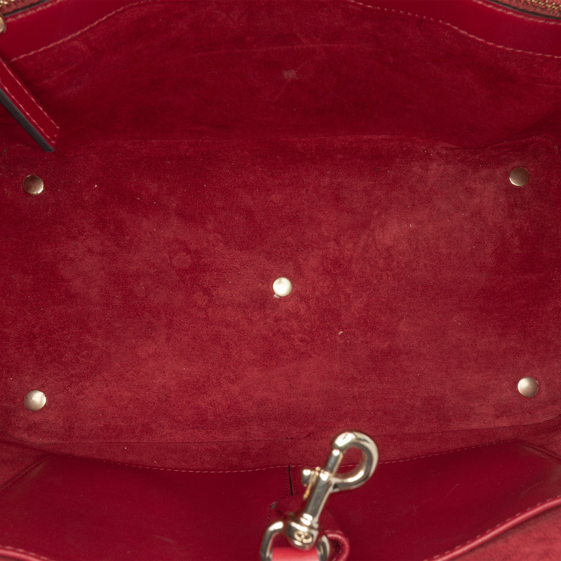 Valentino Leather Rockstud Demilune Satchel