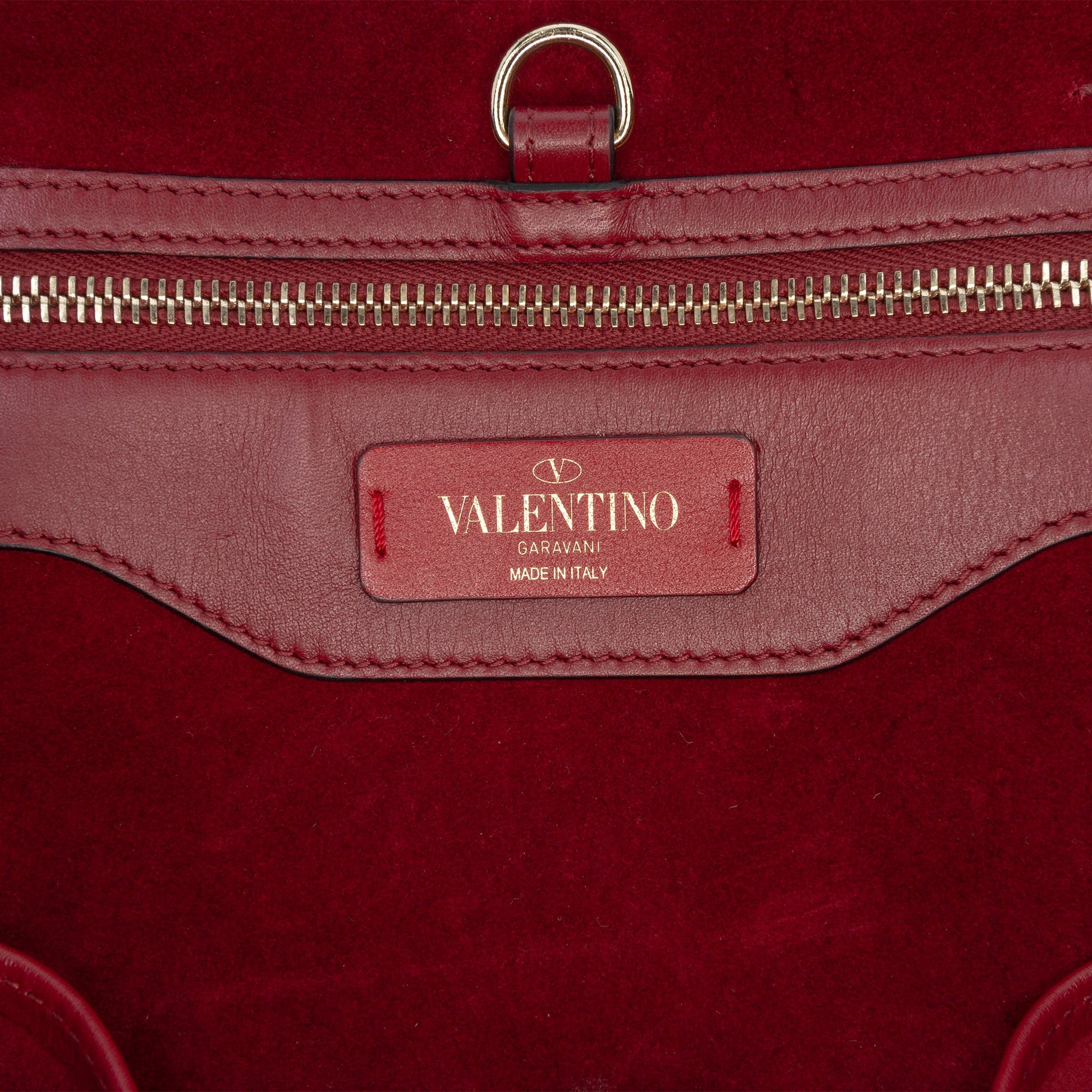 Valentino Leather Rockstud Demilune Satchel