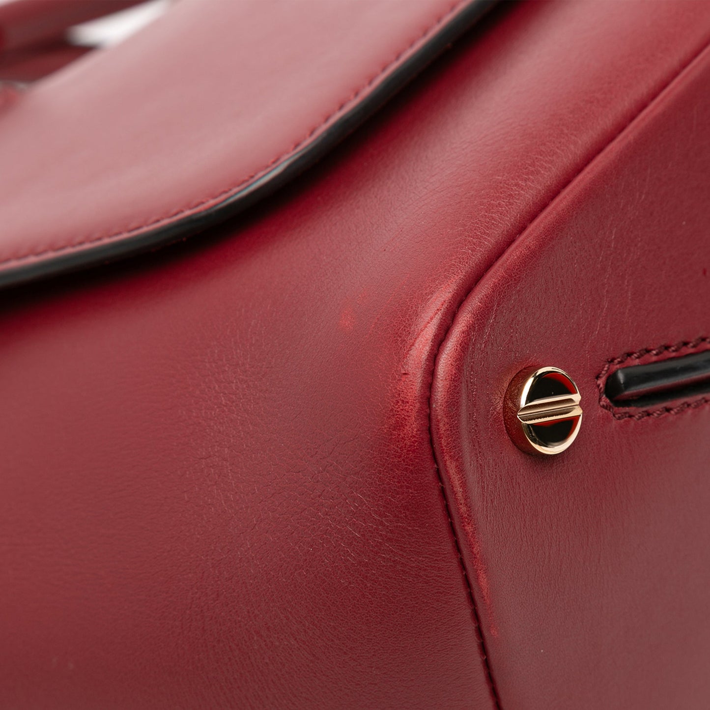 Valentino Leather Rockstud Demilune Satchel