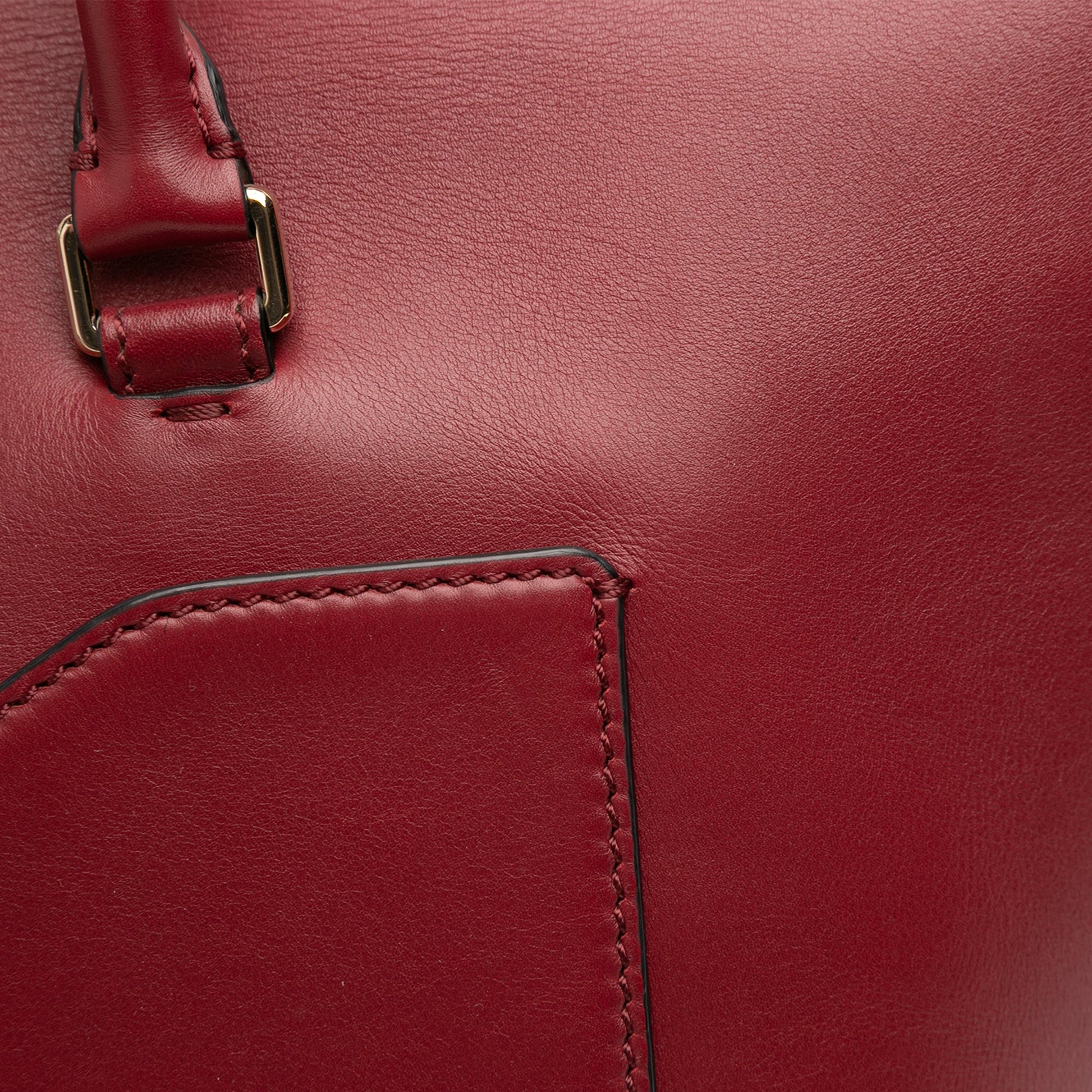 Valentino Leather Rockstud Demilune Satchel