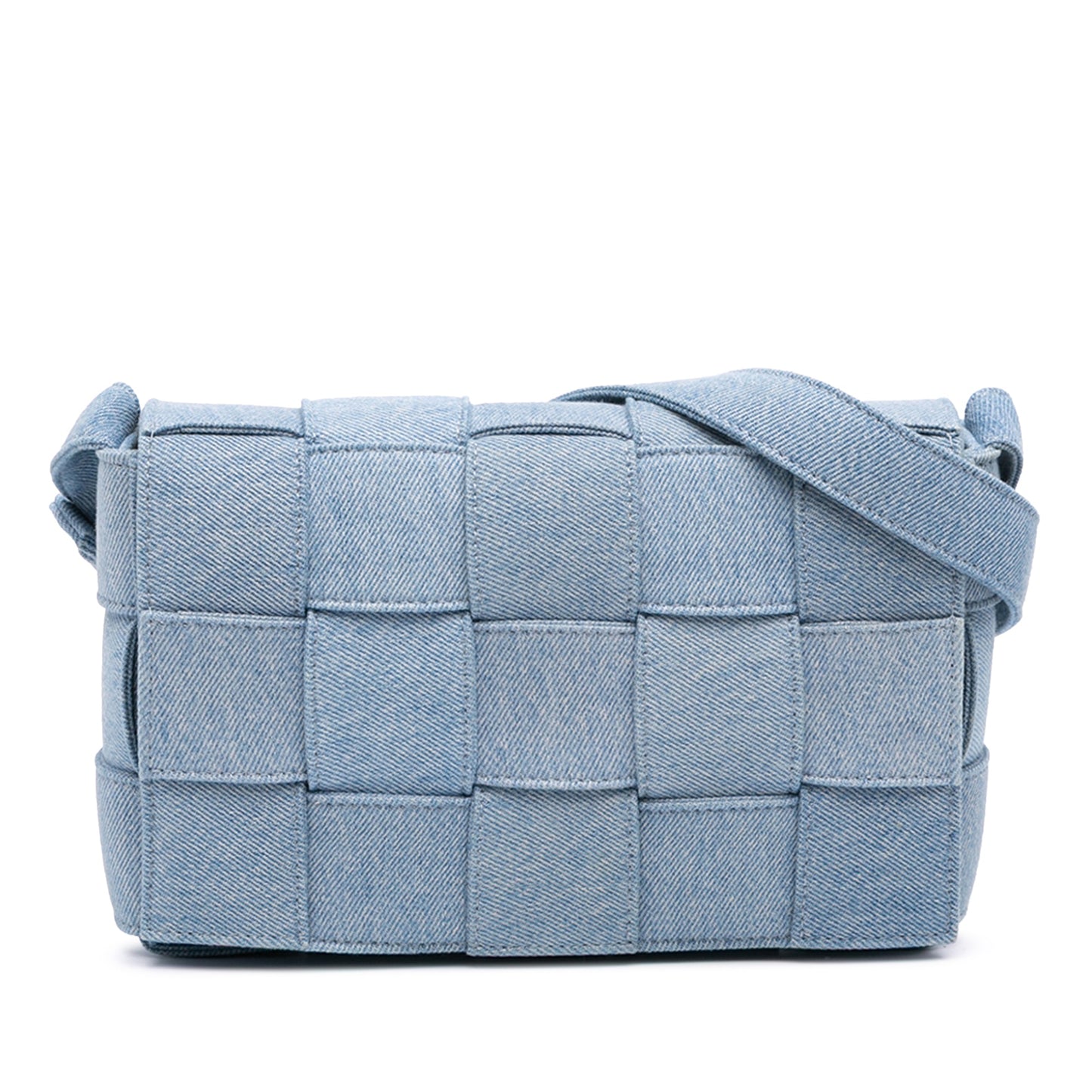 Bottega Veneta Denim Intrecciato Cassette Crossbody