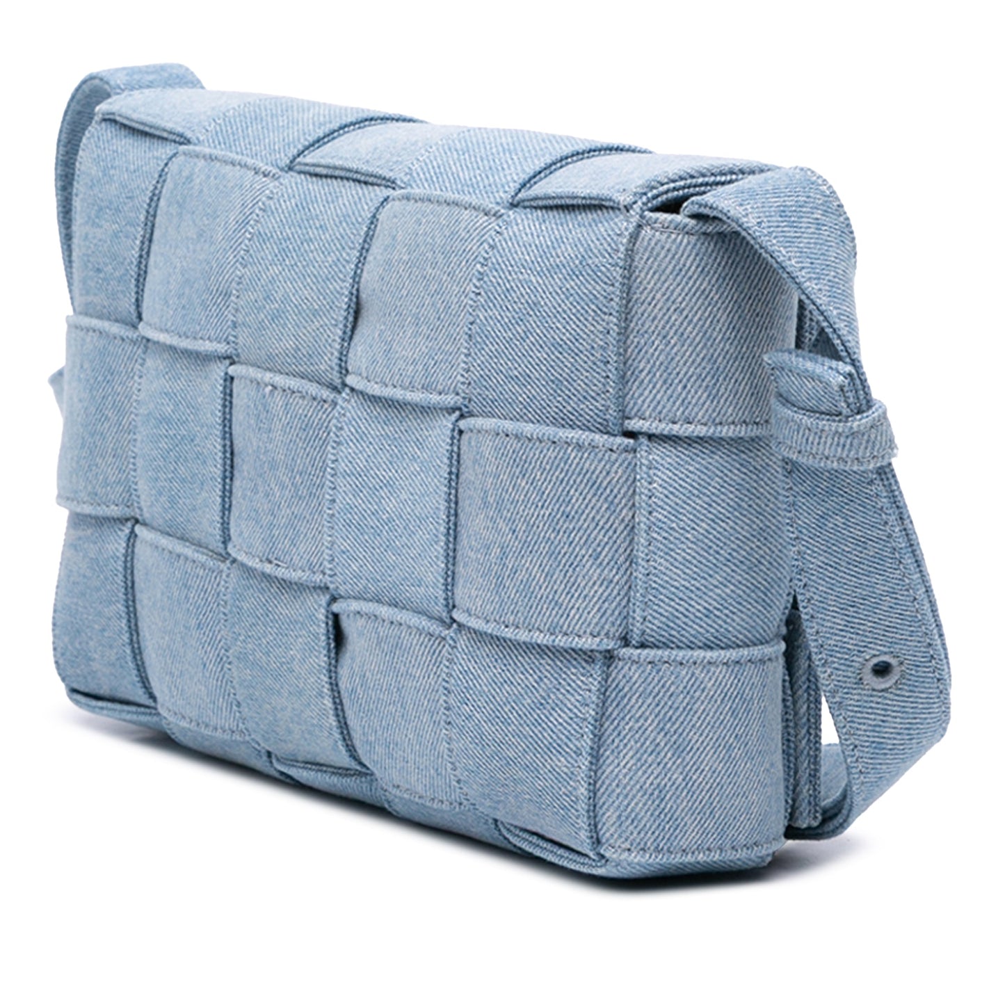 Bottega Veneta Denim Intrecciato Cassette Crossbody