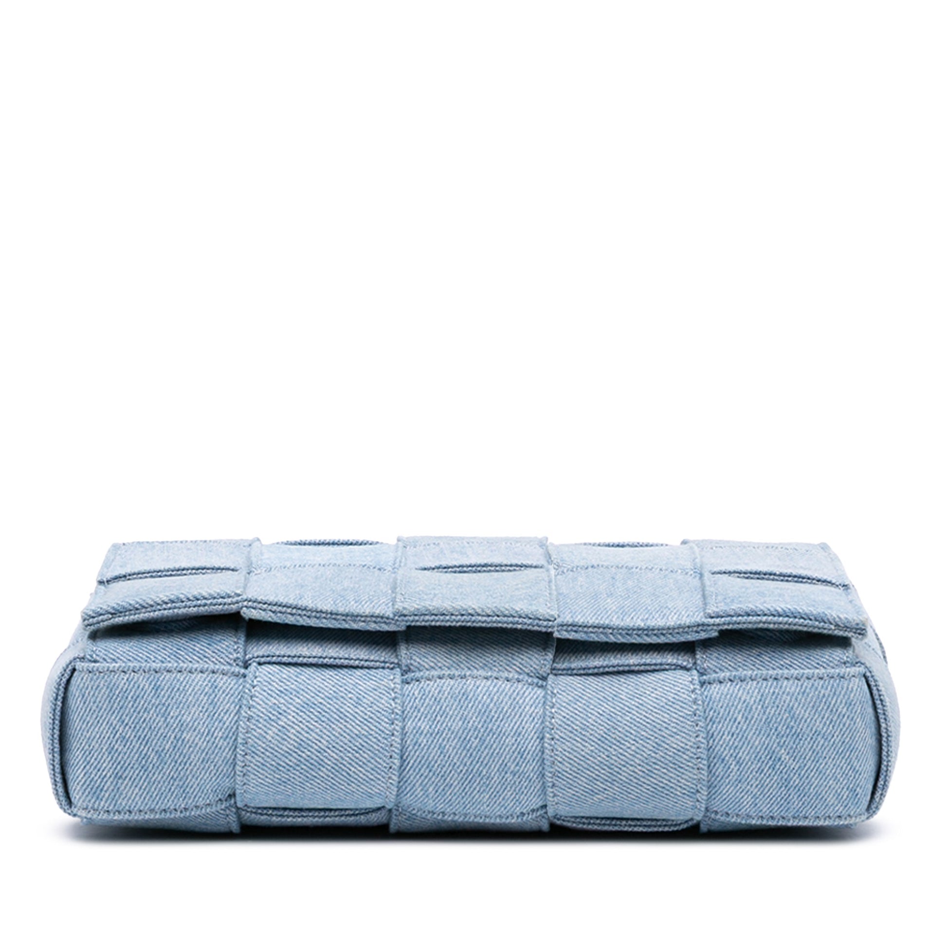 Bottega Veneta Denim Intrecciato Cassette Crossbody
