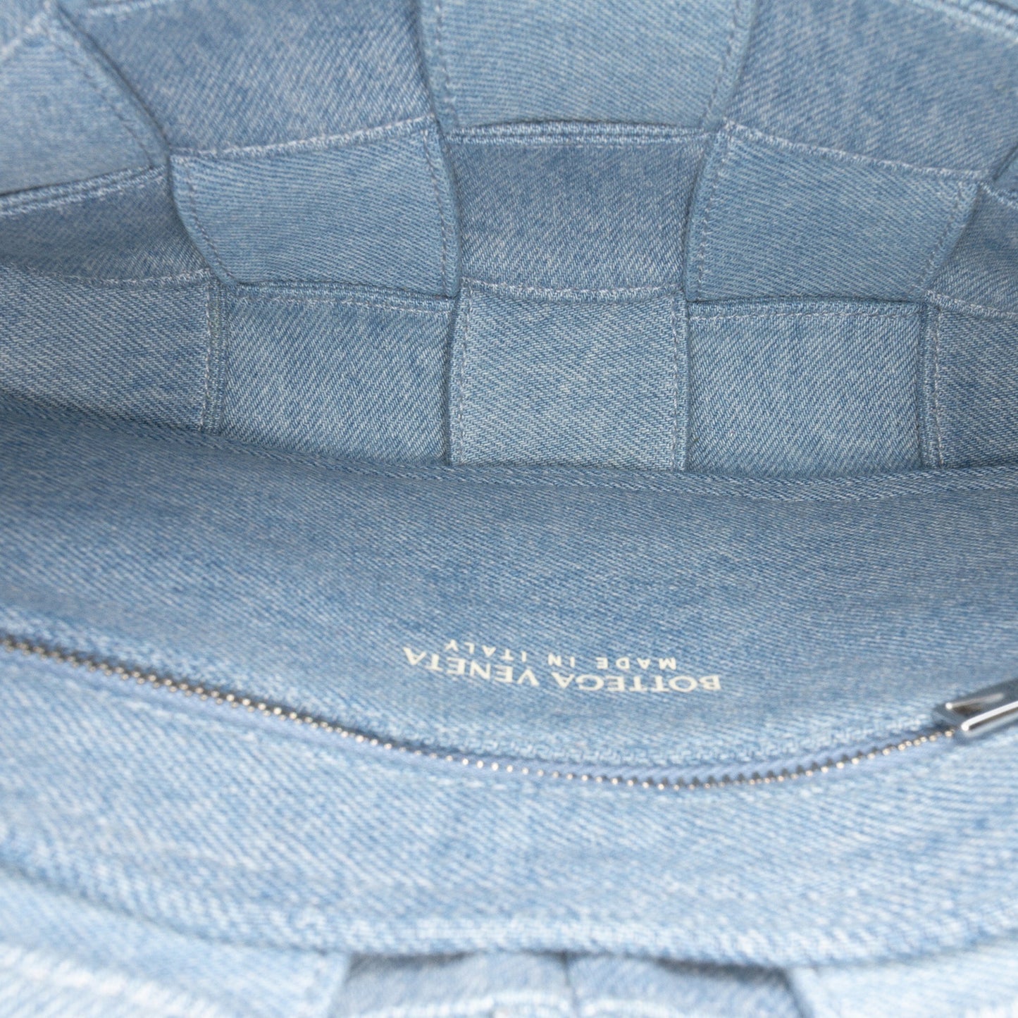 Bottega Veneta Denim Intrecciato Cassette Crossbody