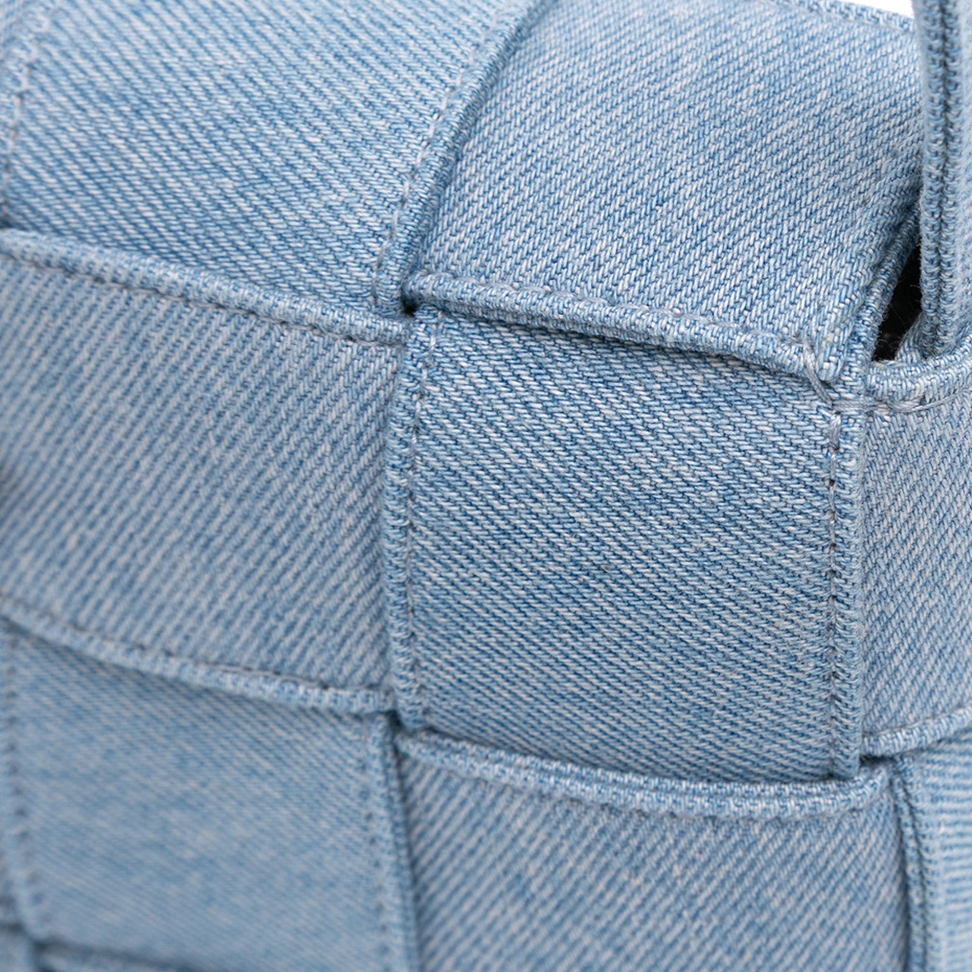 Bottega Veneta Denim Intrecciato Cassette Crossbody