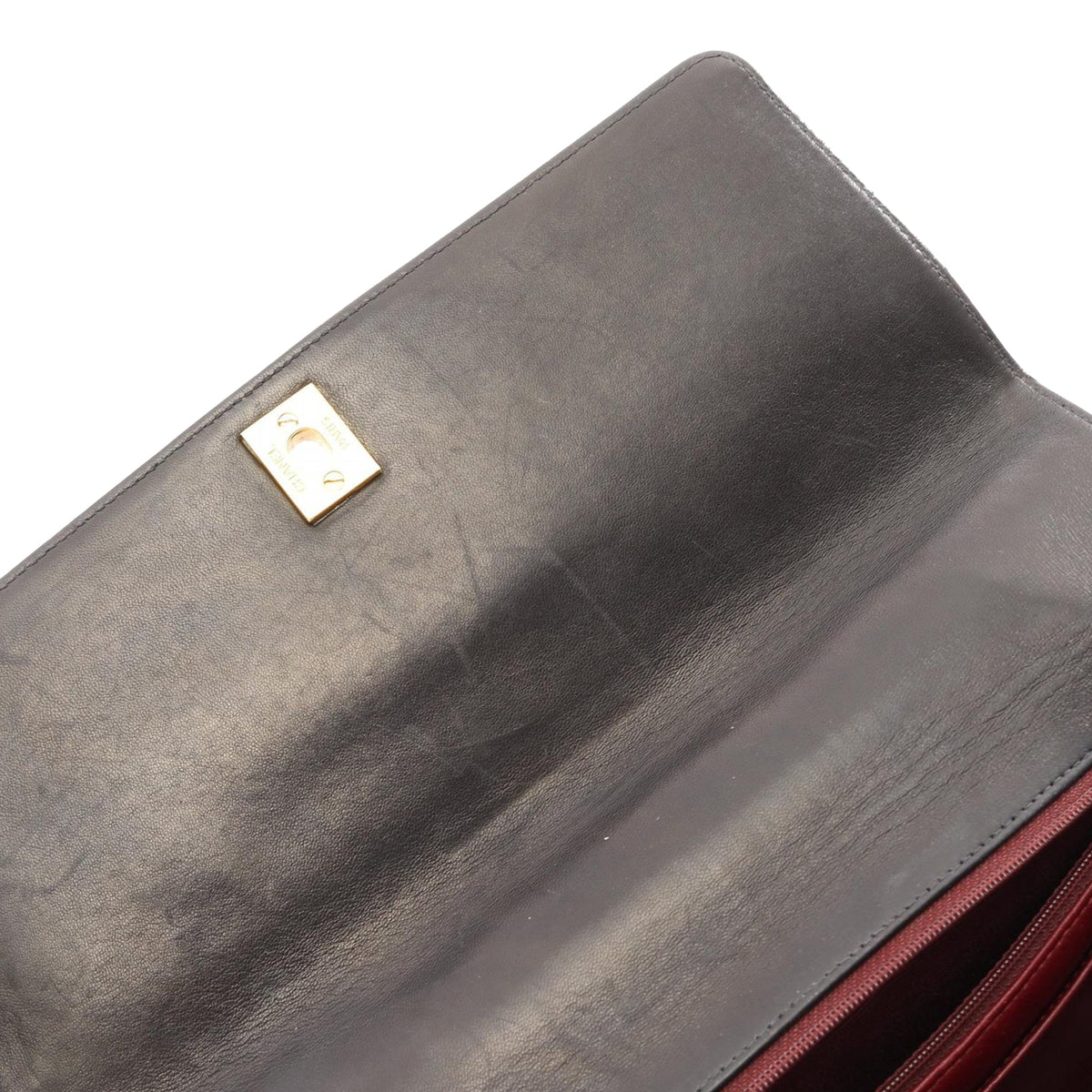 Chanel CC Vertical Quilted Lambskin Top Handle Flap