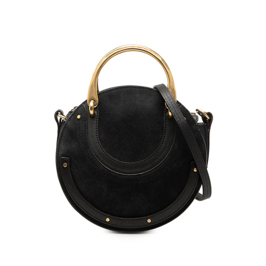Chloé Small Suede and Calfskin Pixie Satchel