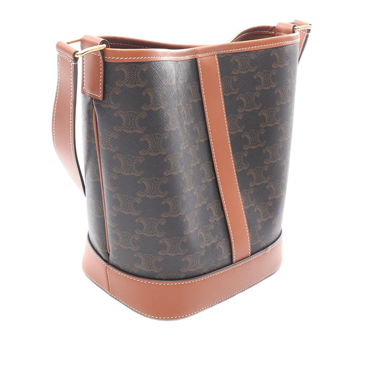 Celine Small Triomphe Coated Canvas Bucket Bag