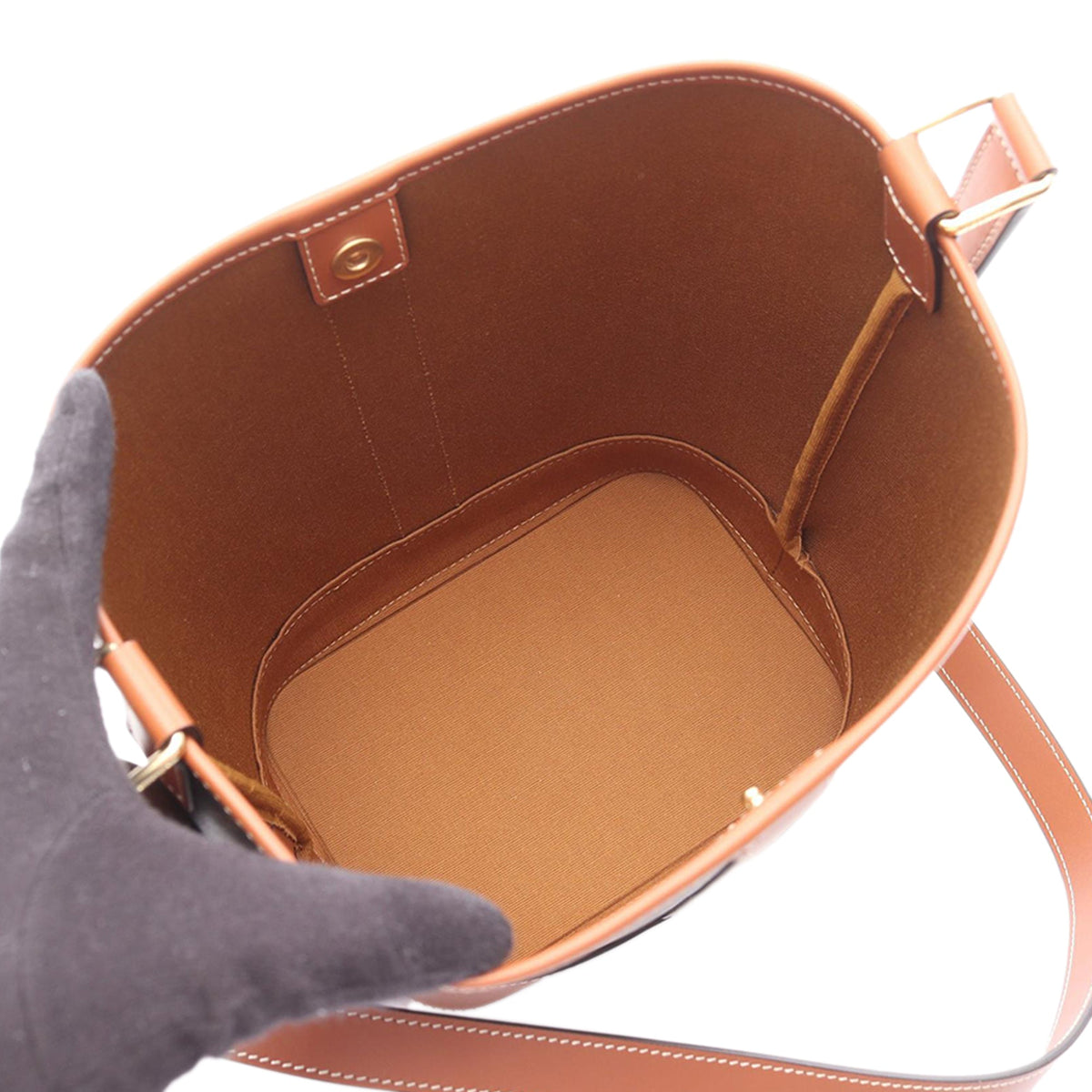 Celine Small Triomphe Coated Canvas Bucket Bag