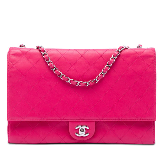 Chanel Jumbo Quilted Lambskin 3 Accordion Double Flap