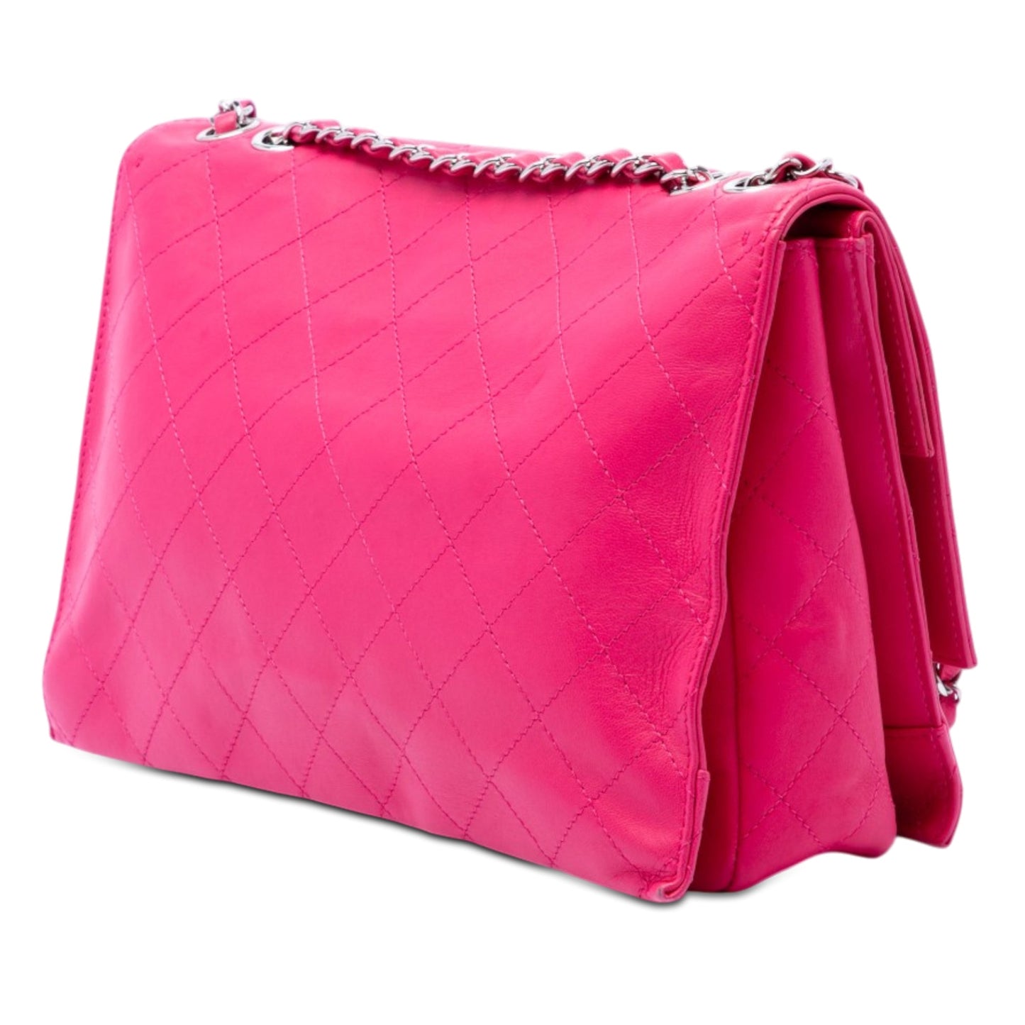 Chanel Jumbo Quilted Lambskin 3 Accordion Double Flap
