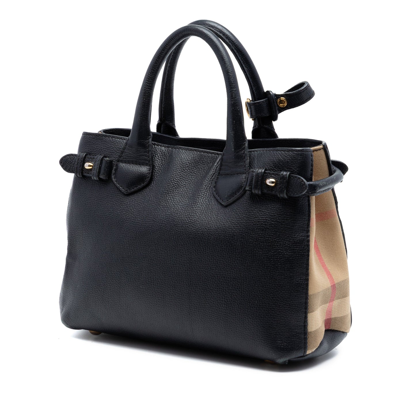 Burberry Small Derby Calfskin and House Check Banner Satchel