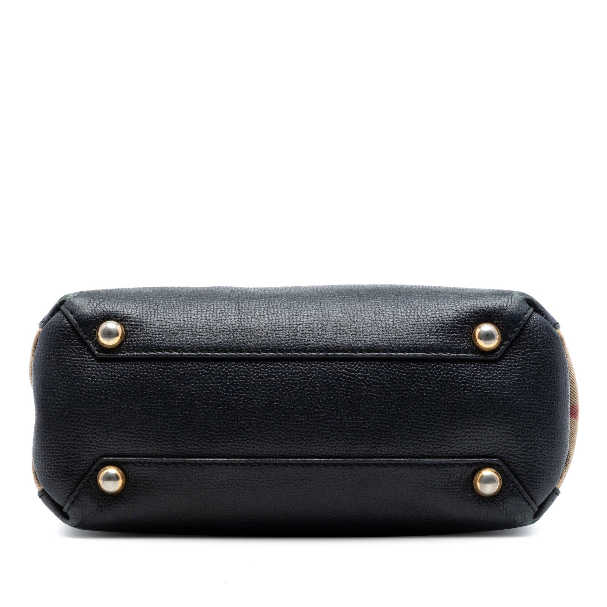 Burberry Small Derby Calfskin and House Check Banner Satchel