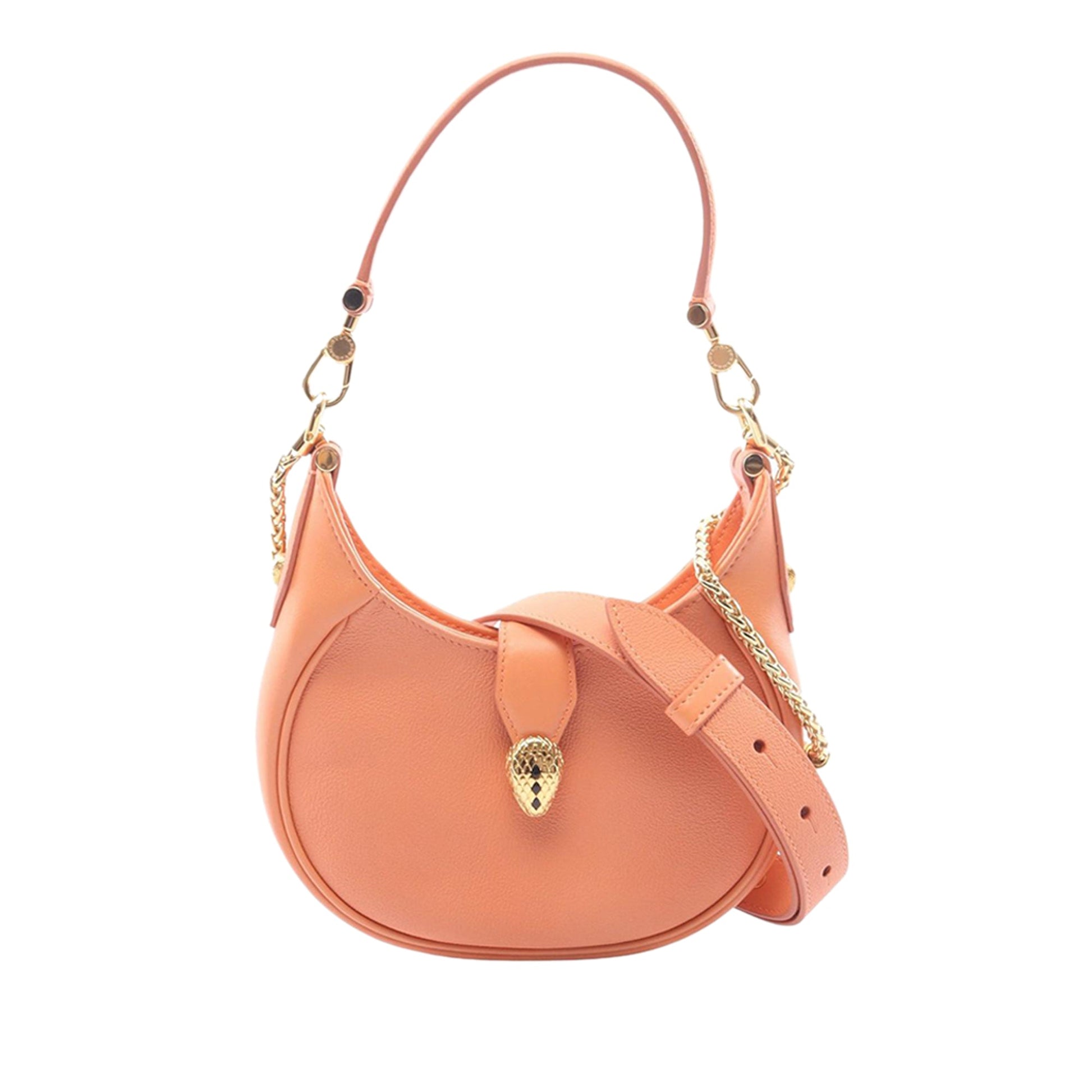 Bvlgari Small Leather Serpenti Ellipse Satchel