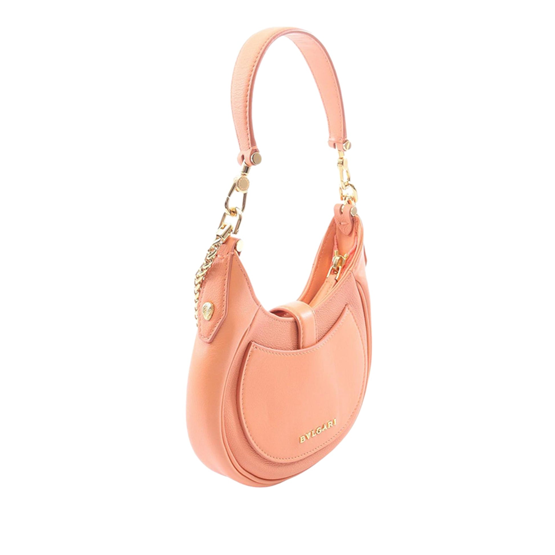 Bvlgari Small Leather Serpenti Ellipse Satchel