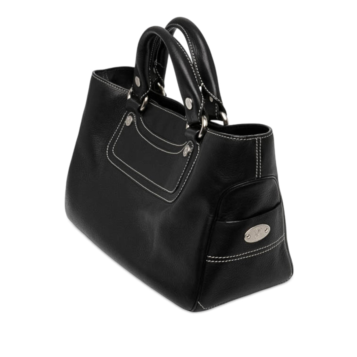 Celine Leather Boogie Handbag — Black