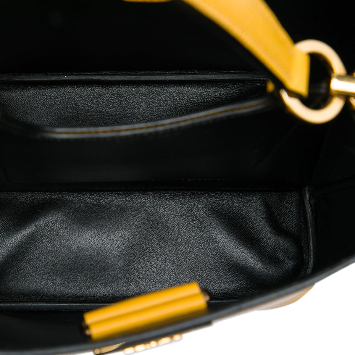 Prada Medium Saffiano Cuir Panier Bucket Bag — Yellow