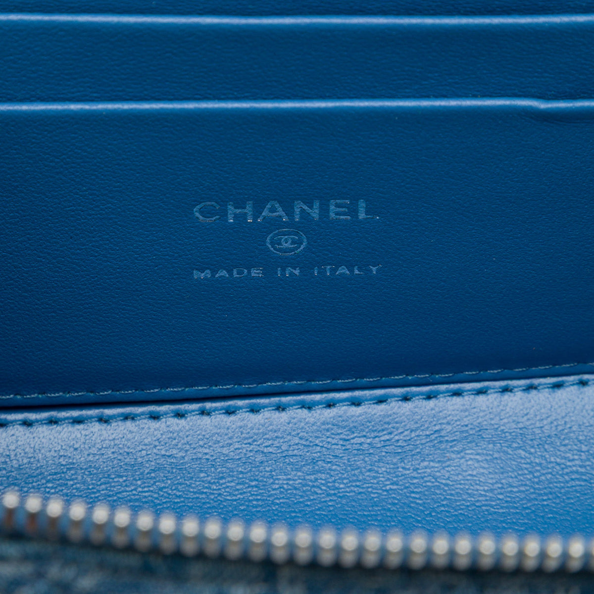 Chanel Small Quilted Denim Camellia Sweetheart Vanity Case With Chain
