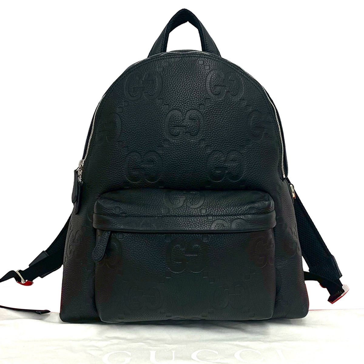 Gucci Jumbo GG Embossed Leather Backpack