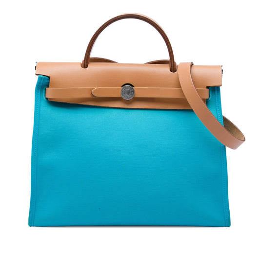 Hermès Toile Verso Herbag Zip 31 — Blue